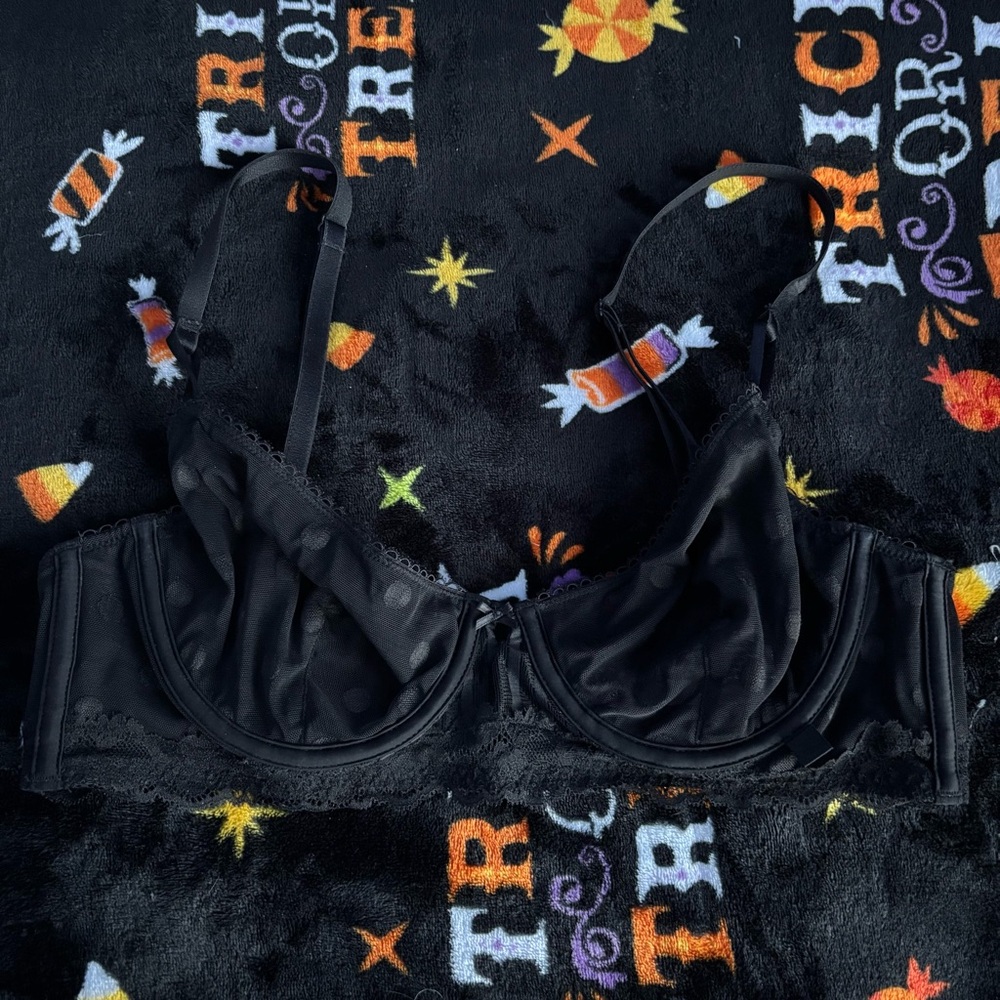 🎃3 for $10🎃 Victoria’s Secret Black Sexy Tee Heritage Unlined Demi Bra Top